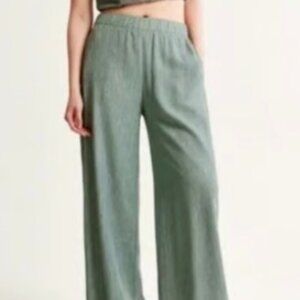 Abercrombie Crinkle Textured Pull On Pants